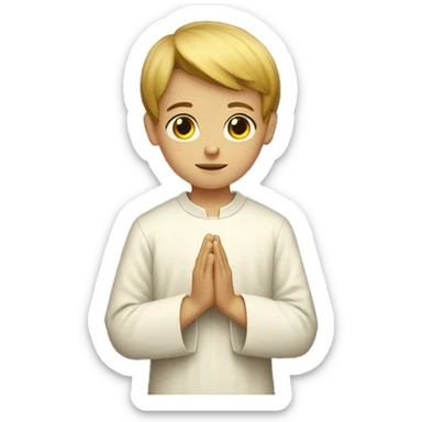 altar boy in prayer sticker