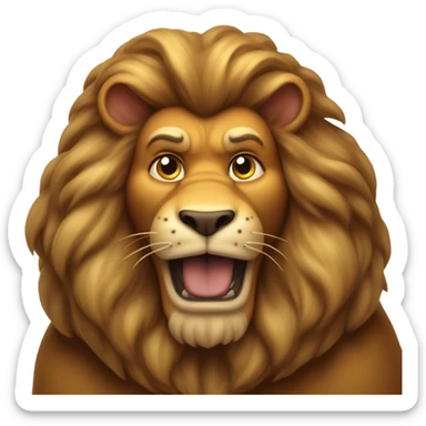 The Cowardly Lion in The Wizard of Oz sticker