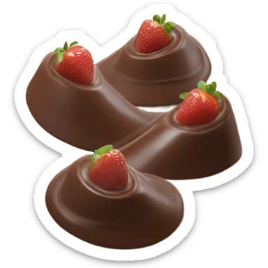 Chocolate mousse quenelle on glass plate sticker