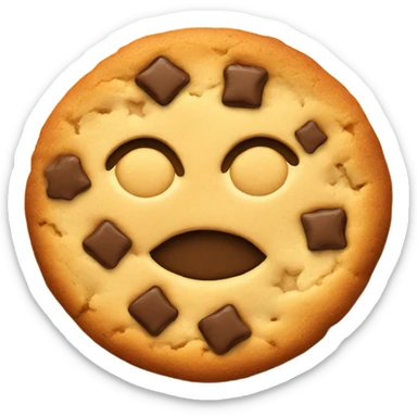 a cookie with a baked dollar sign  sticker