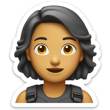 Chica guapa en descapotable  sticker