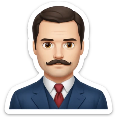 henry cavill with mustache sticker