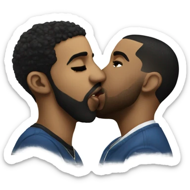 Drake kissing p diddy sticker