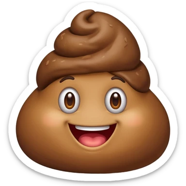 Un caca qui rigole sticker