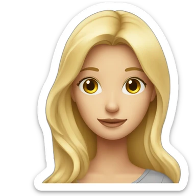 A blonde ux Girl with Stary night background sticker