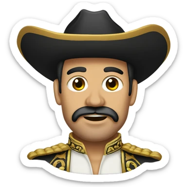 torero español sin bigote sticker