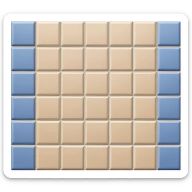 Beige Tiled wall with white grout sticker