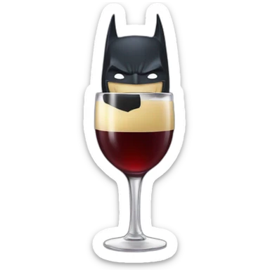 Batman con una copa con vino sticker