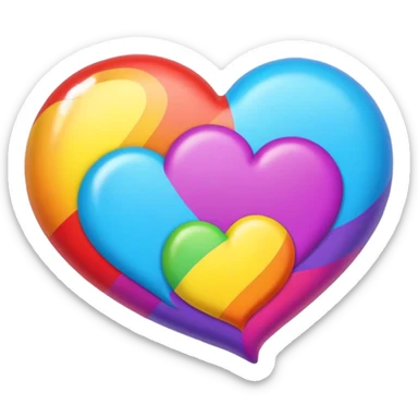 Gay heart thought bubble  sticker