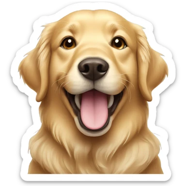 Golden retriever smiling sticker