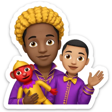 Street Puppet Performer black man sticker