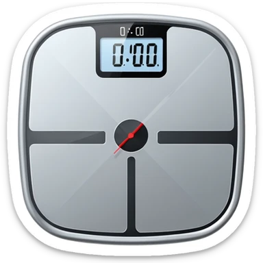 Digital weight scale with 0:00 on it sticker