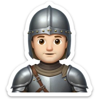 A medieval knight with a belly too big for his armor sticker