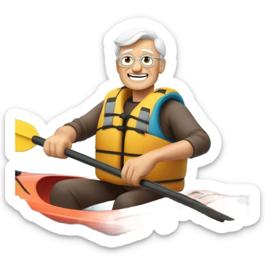 Senior kayaking sticker