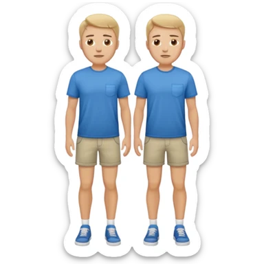 white man standing full body sticker