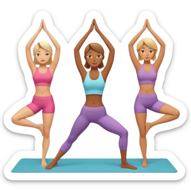 Yoga girls  sticker
