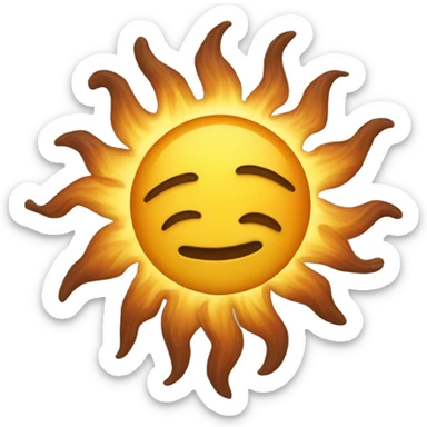 a sun disguised as a fall sticker