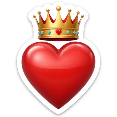 King of Hearts with out the card only the symbols sticker