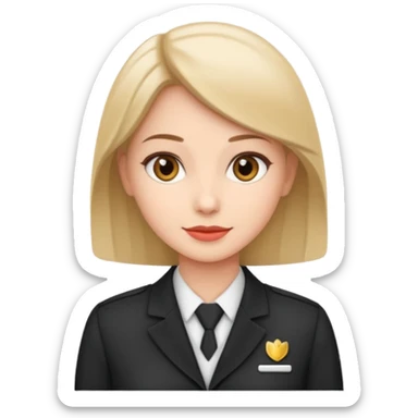 Je veux un réceptionniste d"hotel élégant sticker