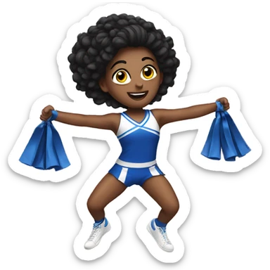 Cheerleading stunt sticker