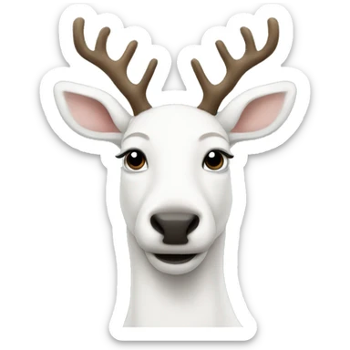 white-reindeer sticker