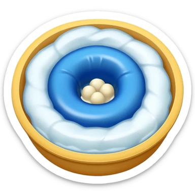 Circulo azul con una palomita de color blanco adrento sticker