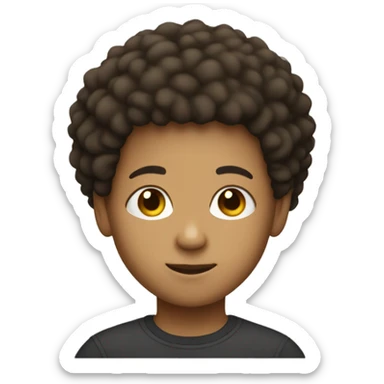 Light skin boy with short afro  sticker
