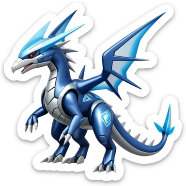 Futuristic Helioptile-Kyurem-Dialga-Latios-Miraidon-Pokémon, full body sticker