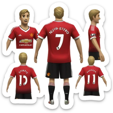 Camiseta nunero 7 manchester united 2008 sticker