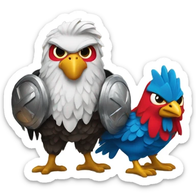 Pollo+Thor sticker