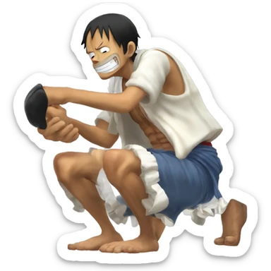 Luffy one pièce bowing sticker