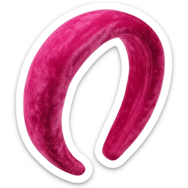 pink velvet headband, luxurious and bold sticker
