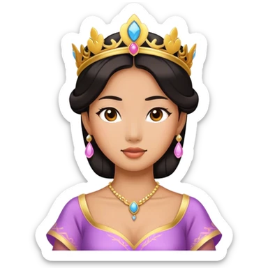 Asian princess sticker