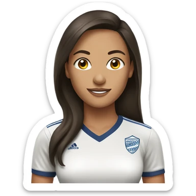 soccer brunette wag sticker