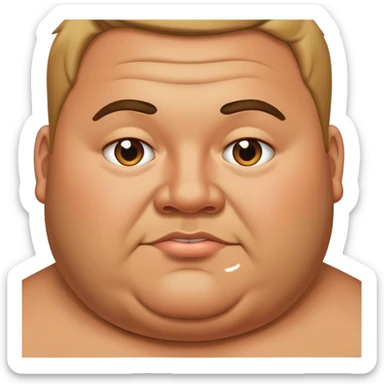 fat gay guy sticker