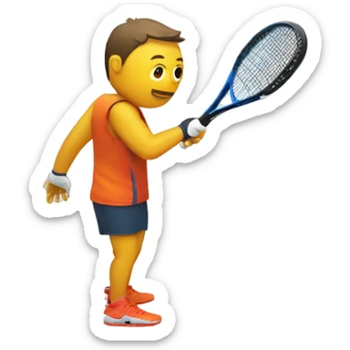 padel player's back symmetric sticker