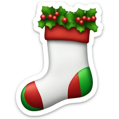 Christmas stocking soks with red and green colors sticker