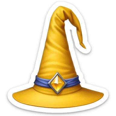 yellow wizard hat sticker
