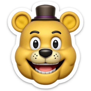 The head of Fredbear of five nights at Freddy sticker