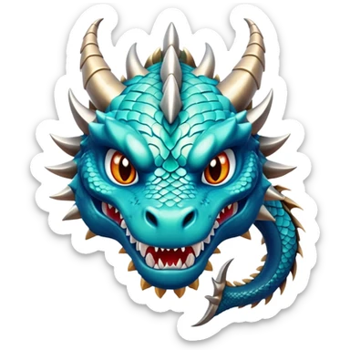 majestic dragon ready for battle sticker