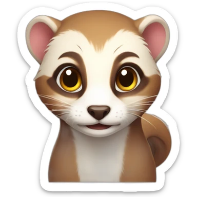 cute weasel sticker