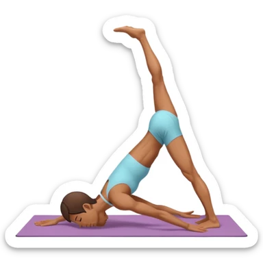 downward dog yoga pose sticker