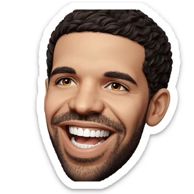 smiling male portrait with beard sticker