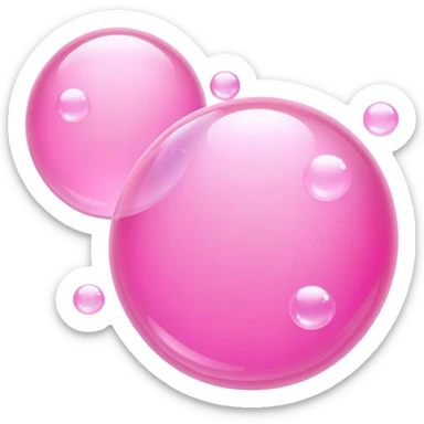 pink bubbles sticker