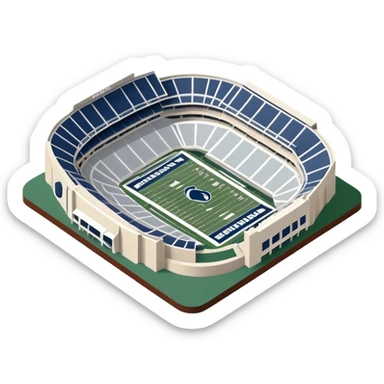 penn state beaver stadium football game isometric exterior view sticker