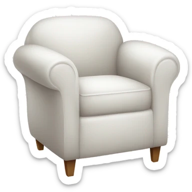 White cozy chair sticker