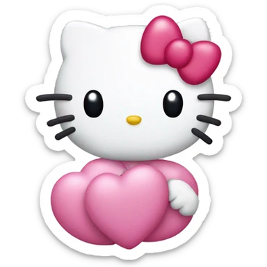 hello kitty avec des cœurs  sticker