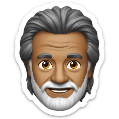 Rajinikanth Wearing Indian Cricket Jersey  sticker