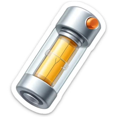 tiny glass fuse with metal caps. sticker