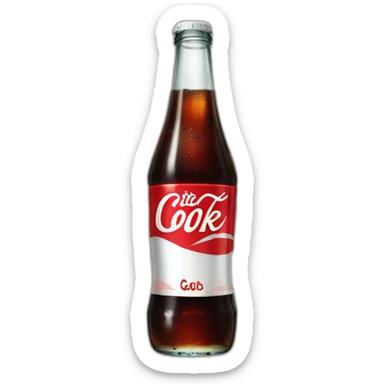 Vintage glass Diet coke sticker